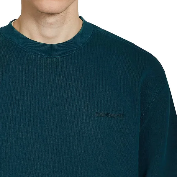 Carhartt WIP Mosby Script Sweat - Deep Lagoon - L - Men