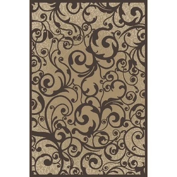 Admire Home Living Plaza Area Rug - 2&2 inch x 7&7 inch, Brown