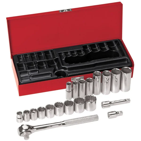 Klein Tools 65508 - 20-Piece 3/8 in. Drive Socket Wrench Set
