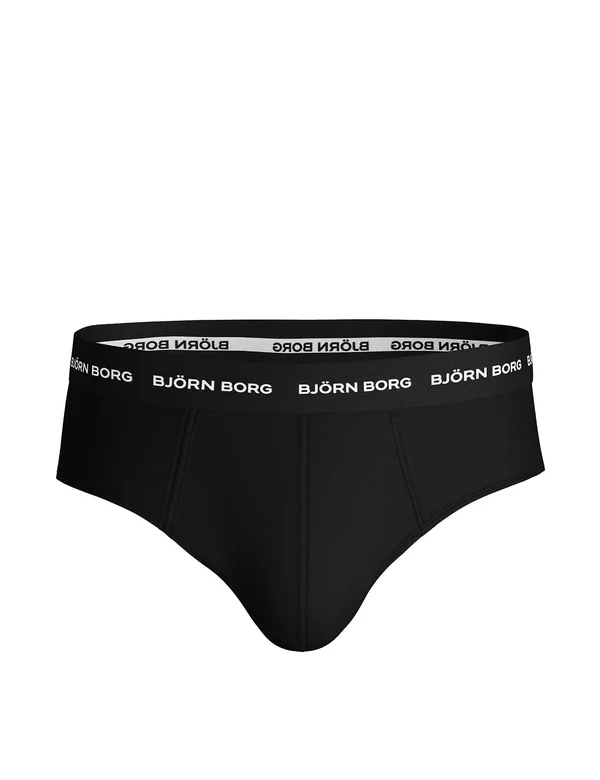 Bjorn Borg Men's Hip Brief Solid 3P Black