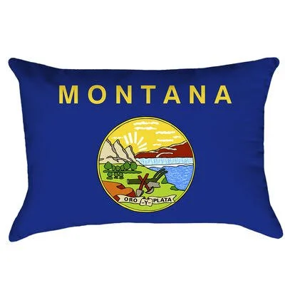 Montana Flag East Urban Home Fill Material: Polyester - Product Type: Lumbar Pillow, Cover Material: Faux Suede-Concealed Zipper