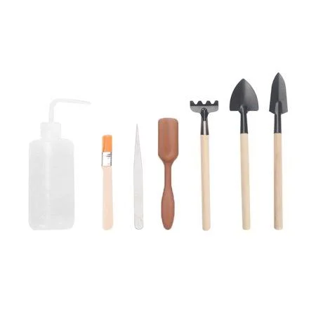 Daciye Garden Planter Kit Succulent Planting DIY Tool Set Seedling Tool (7pcs) - Size: 180*120*60mm