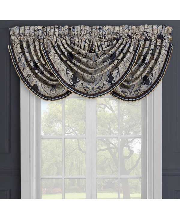 Lazaro Window Waterfall Valance - Indigo