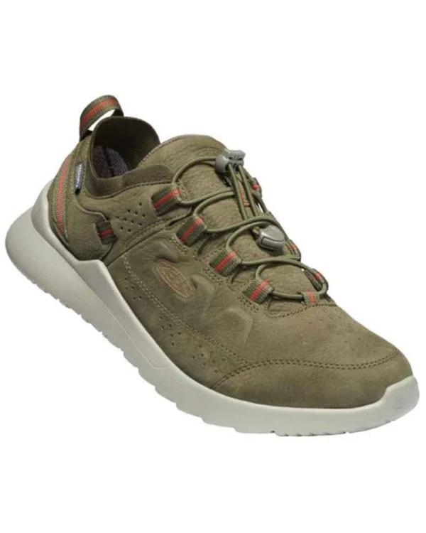 Keen Men's Highland WP Shoe - 9.5 - Dark Olive - Silver Birch