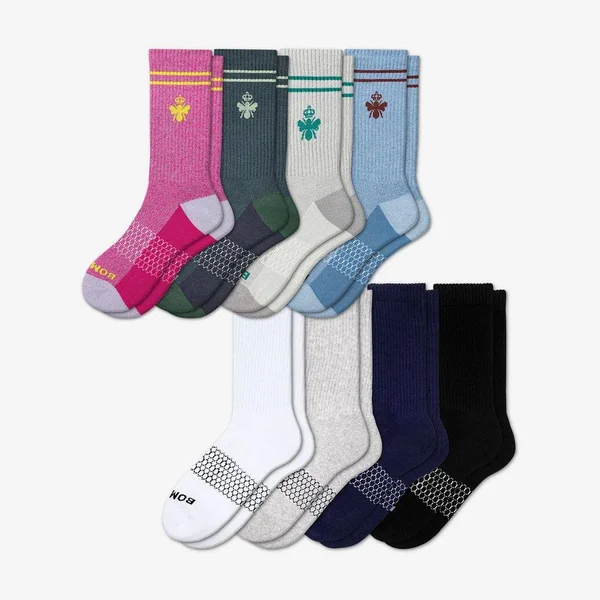 Women's Calf Sock 8-Pack - Original Mix - Small - Cotton - Bombas