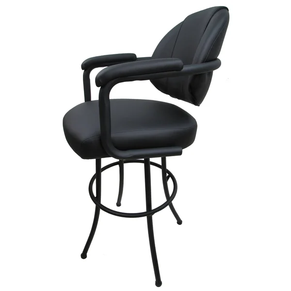 Tobias Designs 34x22 Fabric Swivel Extra Tall Bar Stool in Mojave Gray and Black - m70BS34_mojGr_bl