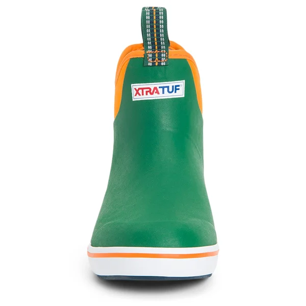 Men's 6x22 Buoy Ankle Deck Boot by Xtratuf - Size 12, in Dark Green/Orange/Navy Blue