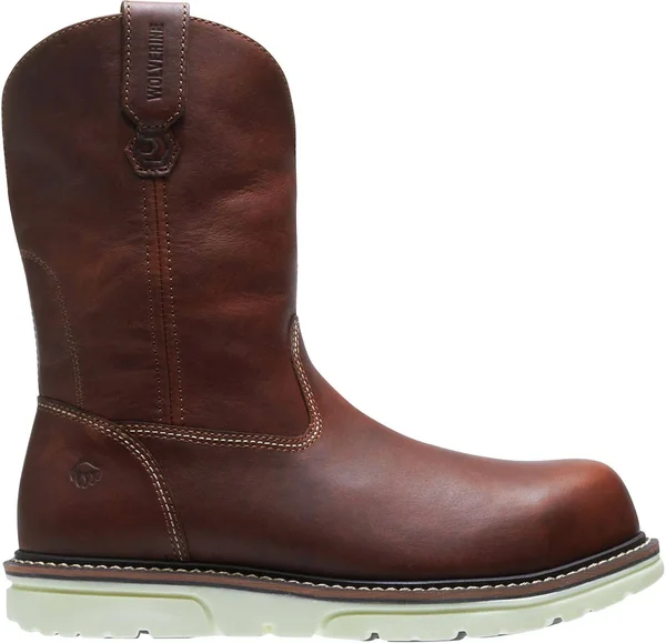 Men's Wolverine I-90 Durashocks Wedge Wellington Comp Toe Boot - Size: 7, Brown