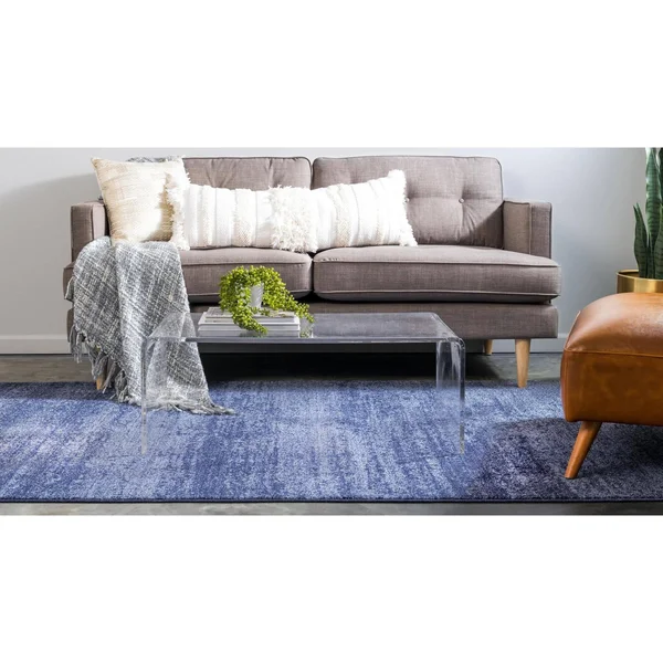 Unique Loom Charlotte Del Mar Area Rug - 5& x 8& Navy Blue