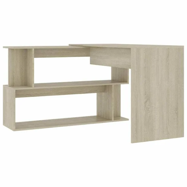 vidaXL Corner Desk Sonoma Oak 47.2x22x19.7x22x29.9x22 Chipboard