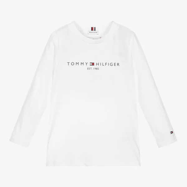 Tommy Hilfiger White Organic Cotton Top - Size: 6 Year Unisex Kids from Childrensalon