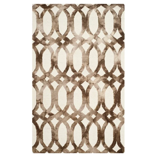 Safavieh Dip Dye Ivory/Chocolate Area Rug; 4& x 6&