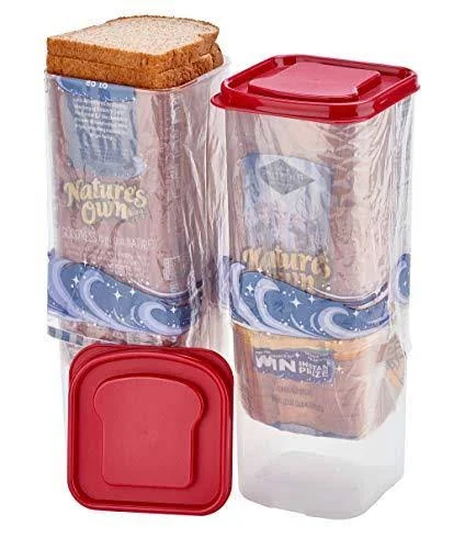 Buddeez Bread Buddy 2 Pack Set w/Red Lids Dispenser, 2 Pieces