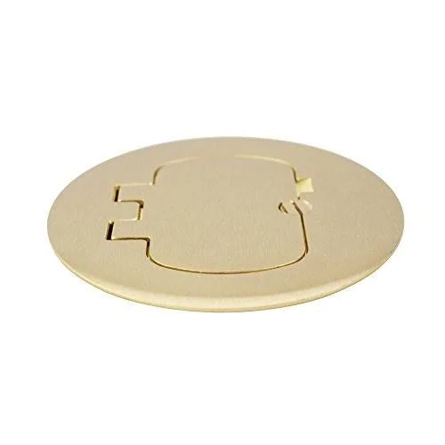 Carlon E97BR Single Door Round Duplex and GFCI Floor Box Cover
