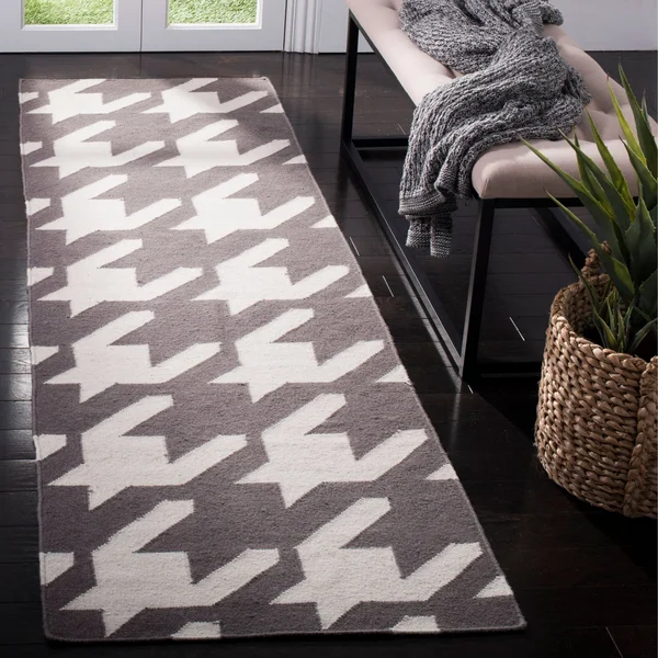 Safavieh Dhurries DHU569A 2&6x22 x 6&0x22 Runner Grey - Ivory Area Rug