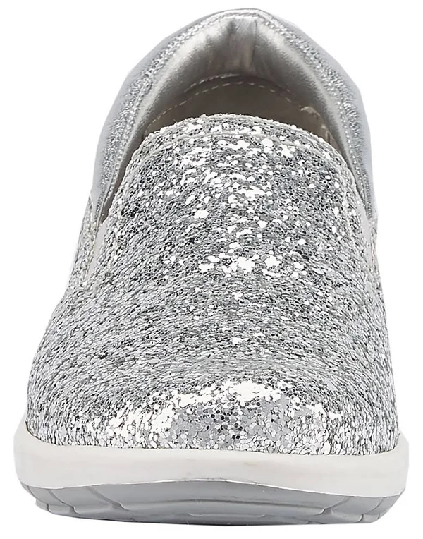 Walking Cradles Women's Orleans Shoes - Silver Glitter in Size 6