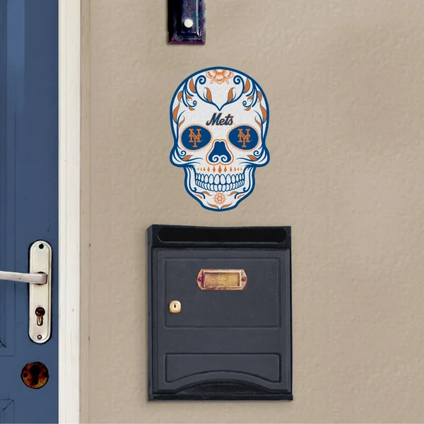 New York Mets: Skull - Officially Licensed MLB Outdoor Graphic Giant Wall Decal (30x22W x 30x22H) by Fathead, Wood/Aluminum