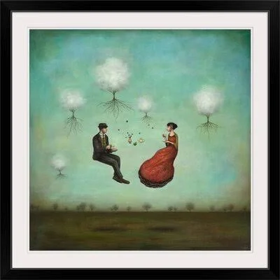 &Gravitea for Two& Duy Huynh Painting Print Great Big Canvas Format: Black Frame, Size: 28x22 H x 28x22 W x 1x22 D