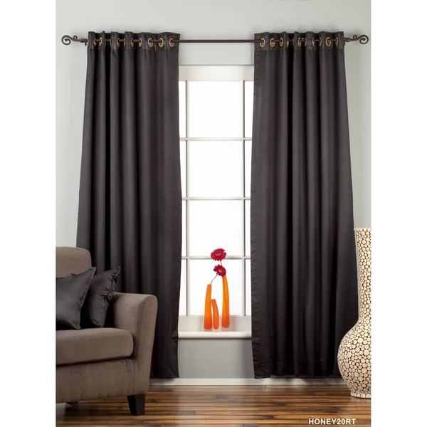 Black Ring, Grommet Top 90% Blackout Curtain, Drape, Panel - Piece