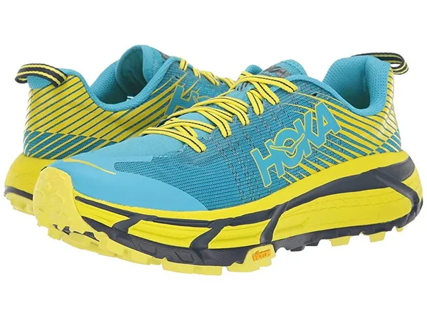 Hoka Women's Evo Mafate 2 Trail Running Shoes in Cyan/Citrus, Size 5.5