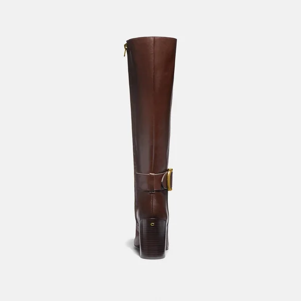 Coach - Evelyn Buckle Boots, Walnut - 7