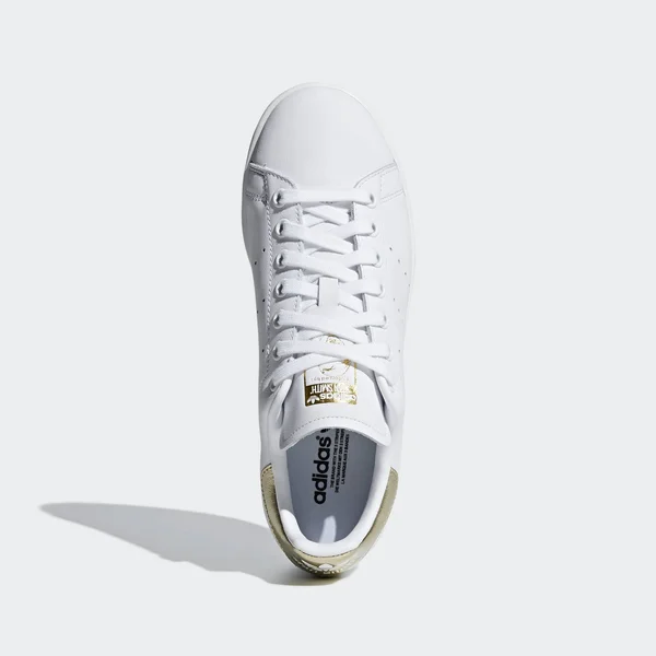 Adidas Classic Stan Smith Tennis Sneakers, White/Gold, Women's, 9.5b