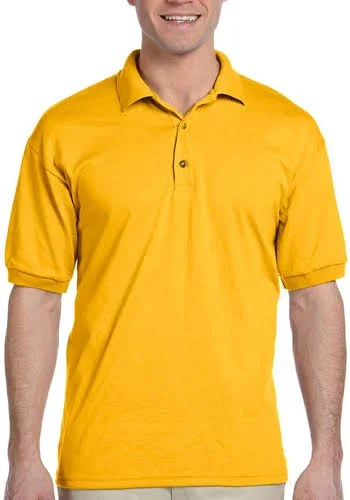 Gold Custom Printed Adult Jersey Sport Polo Shirts (Gold - Sample)