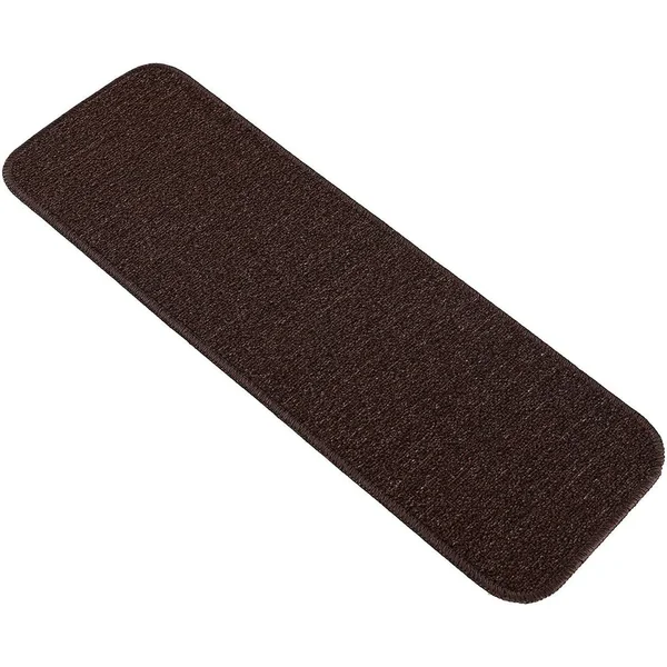 Beverly Rug Indoor Non Slip Carpet Stair Treads 8.5x22x 26x22 Solid Colors - Set of 13 - Grey