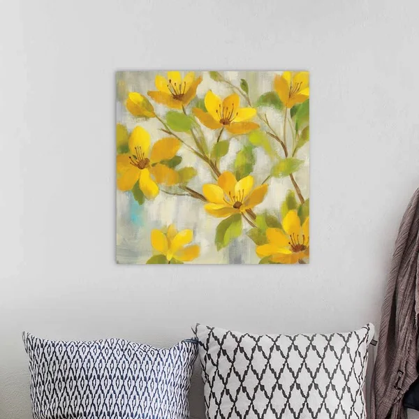 Golden Bloom I - Large Solid-Faced Canvas Wall Art Print, Great Big Canvas