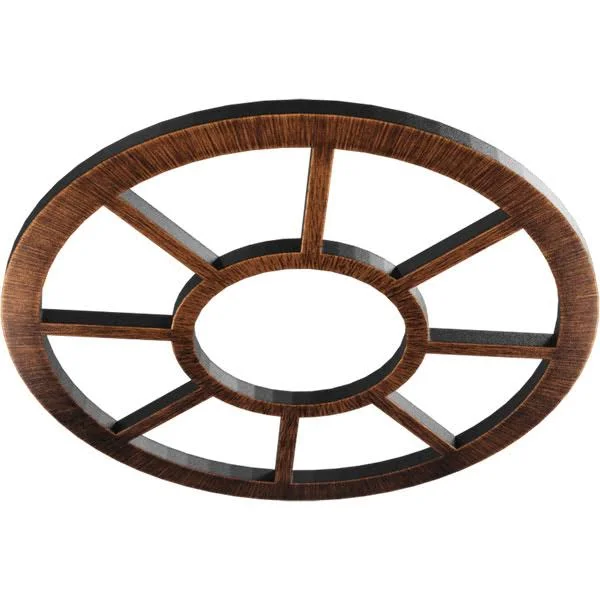 Ekena Millwork CMPP26GRACO 26x22OD x 9 1/2x22ID x 3/4x22P Grace Architectural Grade PVC Pierced Ceiling Medallion, Antiqued Copp