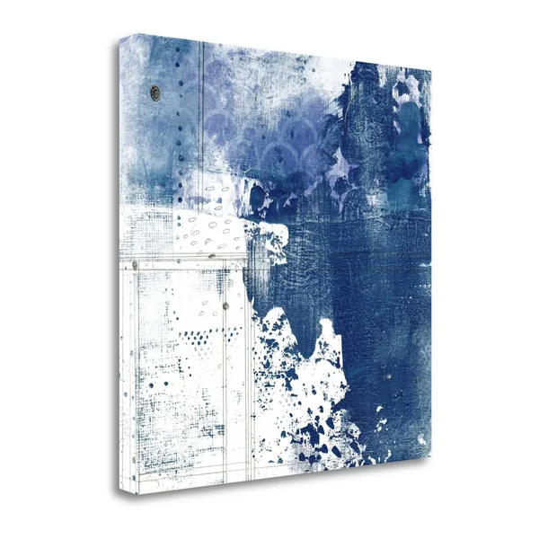 Tangletown Fine Art 'Navy Abstract I' by Sarah Ogren Graphic Art on Wrapped Canvas