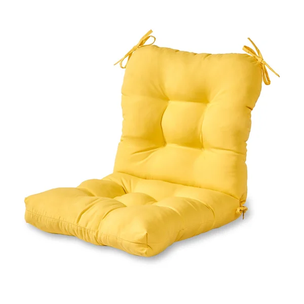Greendale Home Fashions Outdoor Seat/Back Chair CUSHION - Sunbeam, 42 x 21 x 4 inches