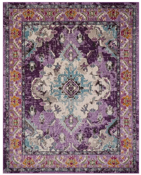 Safavieh MNC243L Monaco Violet, Light Blue Area Rug - 8& x 10&