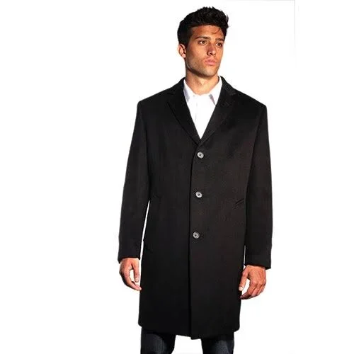 Jean Paul Germain Jeffrey Wool Blend Topcoat - Men's, Black, Size 44 Long