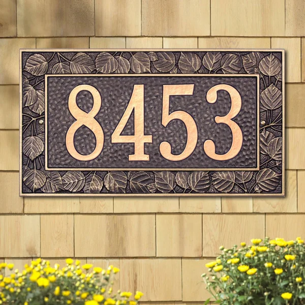 Whitehall Aspen 1 Line Standard Wall Plaque, Bronze