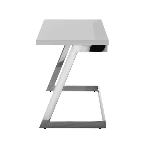 Kali Writing Desk Light Grey/Chrome