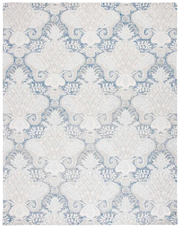 Safavieh Micro-Loop Rug Collection MLP539M - Blue - Ivory - 2&-3x22 x 7&