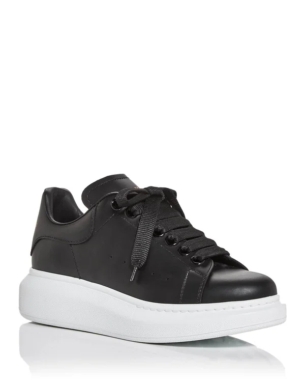 Alexander McQueen Women's Leather Sneakers - White - 5 US