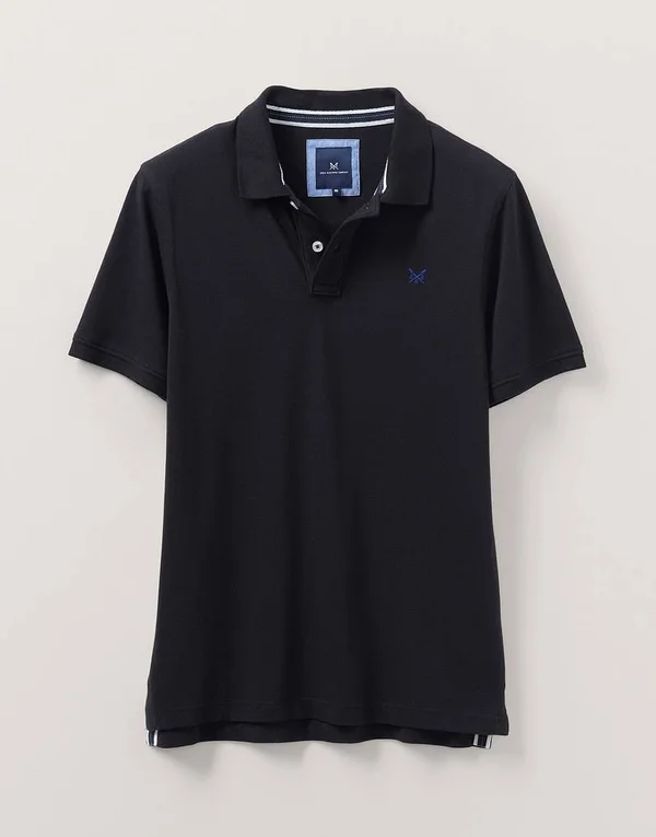 Crew Clothing Classic Pique Polo Shirt, Black