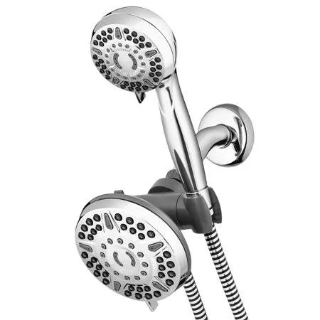 Waterpik 6-Mode PowerPulse Dual Shower Head System, Xet-633e-643e, Silver