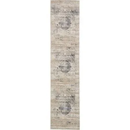 Unique Loom Hoover Villa Runner Rug - 3& x 13& - Blue