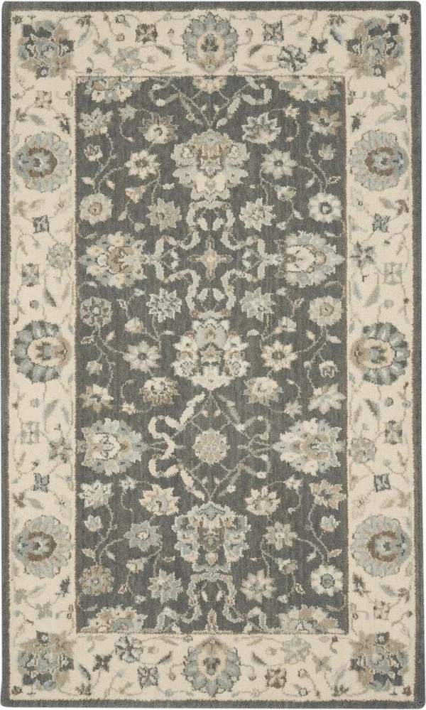 Nourison Living Treasures LI16 2&6x22 x 4&3x22 Grey - Ivory Area Rug
