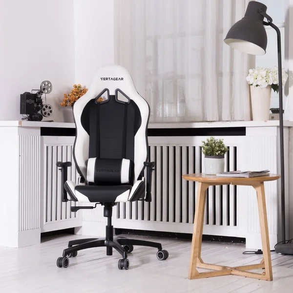 Vertagear Gaming Chair Racing SEAT, S-Line Slim SL2000 BIFMA Cert, White/Green