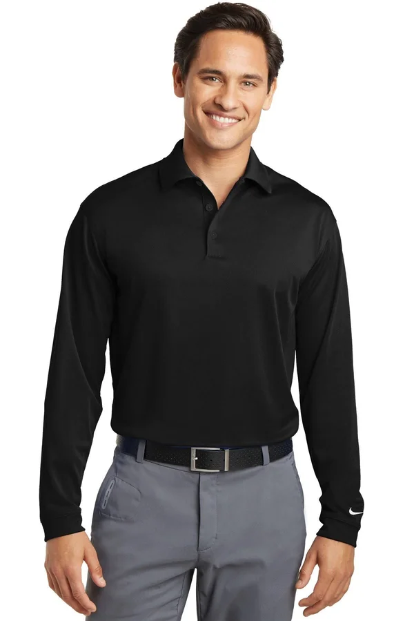 Nike Long Sleeve Dri-Fit Stretch Tech Polo. 466364 (Black) S