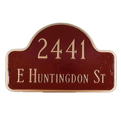 Lexington Wall Address Plaque Montague Metal Products Finish: Black, White, Mounting: Wall