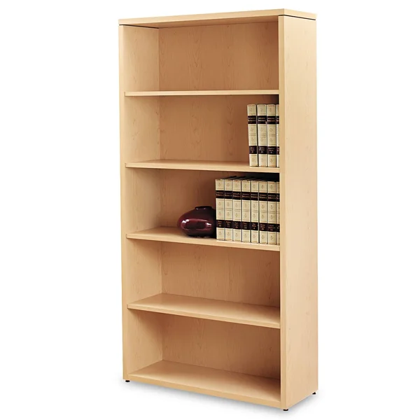 HON 10500 Series Laminate Bookcase - Five-Shelf, 36W x 13-1/8d x 71H, Natural Maple