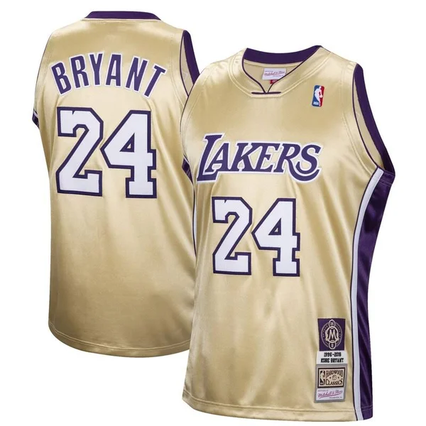 Mitchell and Ness Los Angeles Lakers Kobe Bryant Hall of Fame Authentic Jersey Gold