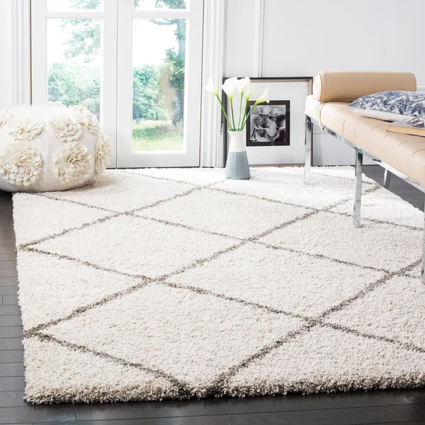 Safavieh Hudson Shag SGH281R Red - Ivory Rug 2&3x22 x 12& Runner