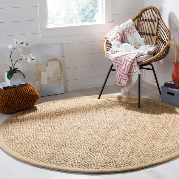 Safavieh Natural Fiber NF263A 4&0x22 x 4&0x22 Round Natural Area Rug