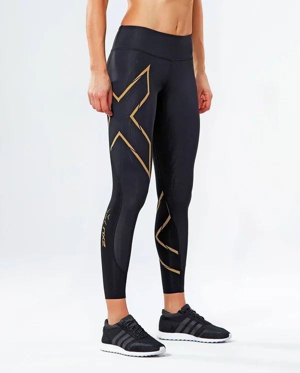 2XU Women's MCS Run Compression Tights Large Black/Gold